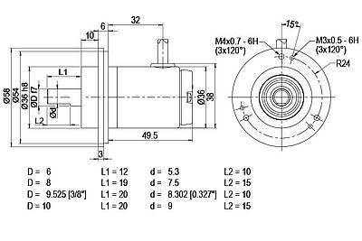 Kablo K1 (IP40) radyal 2 m kablo ile