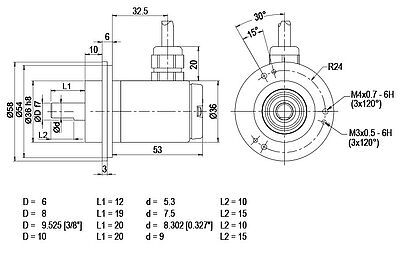 Kablo bağlantısı L3 radyal, 2 m kablolu