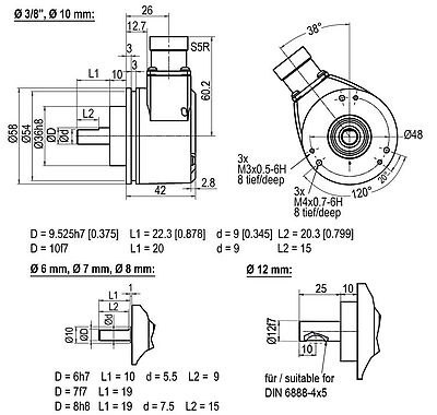 Drehgeber Encoder WDGI 58B (M23) connector S5R