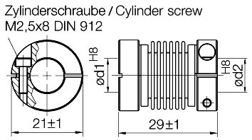 BK29 Kupplung Drehgeber Coupling encoder