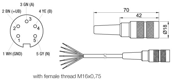Z KD540 female connector encoder Z KD540 female connector encoder