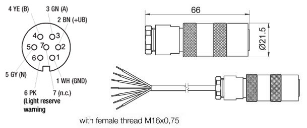 Z KD767 female connector encoder