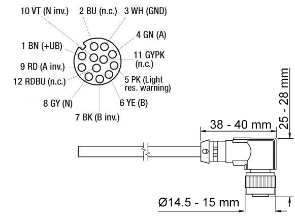 Z KIA1267 female connector encoder