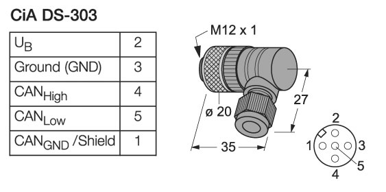 Z KIDA567 female connector encoder