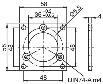 Z QF58B encoder square flange Z QF58B encoder square flange