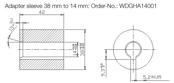 Z WDGHA14001 encoder adapter sleeve