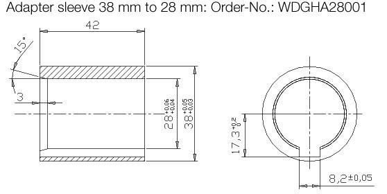 Z WDGHA28001 encoder adapter sleeve