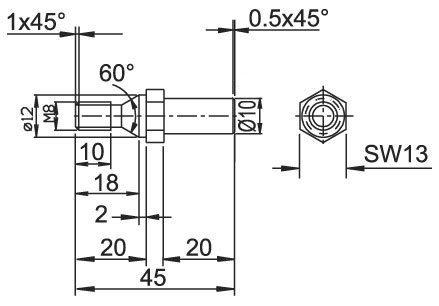 Z WDGWA10M08 encoder shaft adapter Z WDGWA10M08 encoder shaft adapter
