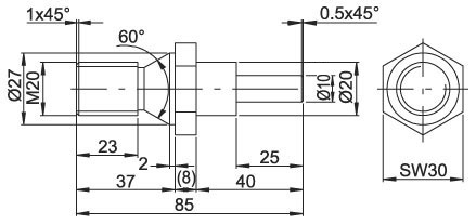 Z WDGWA10M20 encoder shaft adapter Z WDGWA10M20 encoder shaft adapter